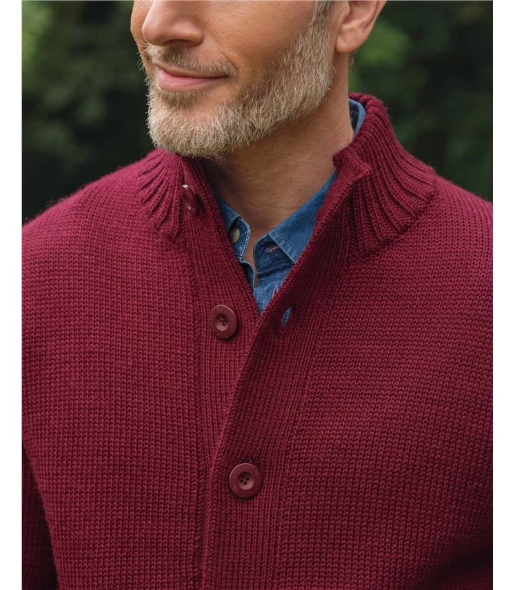 100% Pure Wool Button Everyday Cardigan