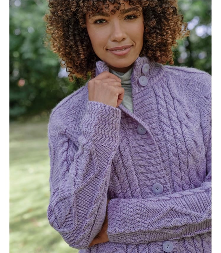 Pure Wool Aran Coatigan