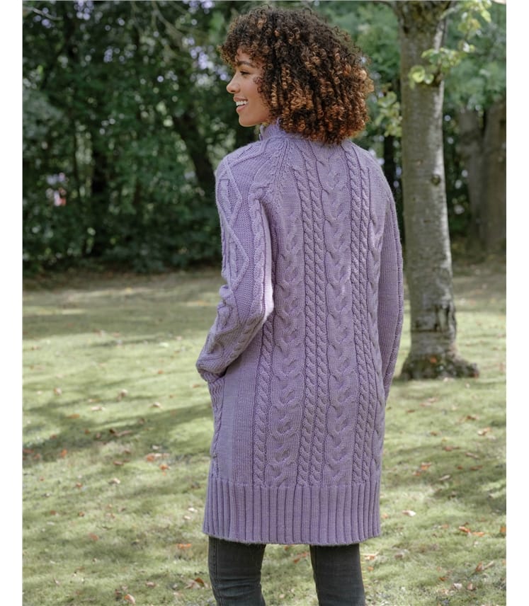Pure Wool Aran Coatigan