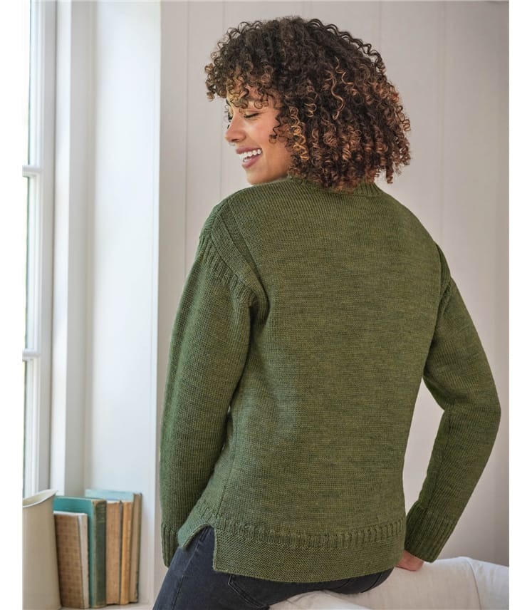 Guernsey-Pullover aus reiner Wolle für Damen