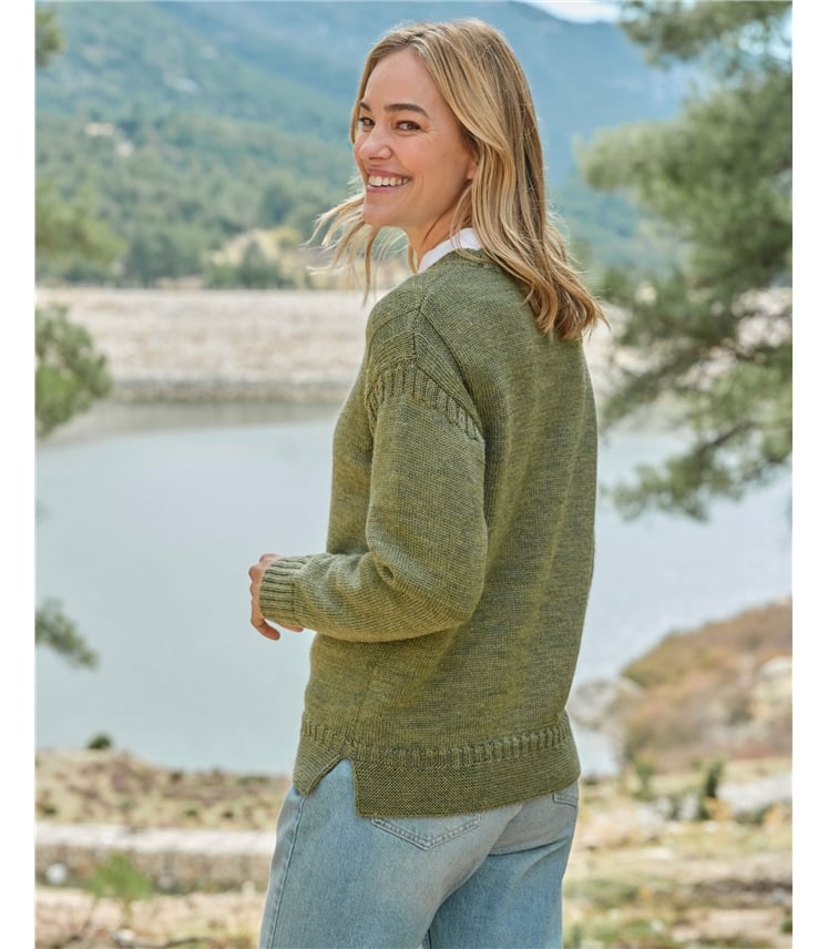 Guernsey-Pullover aus reiner Wolle für Damen