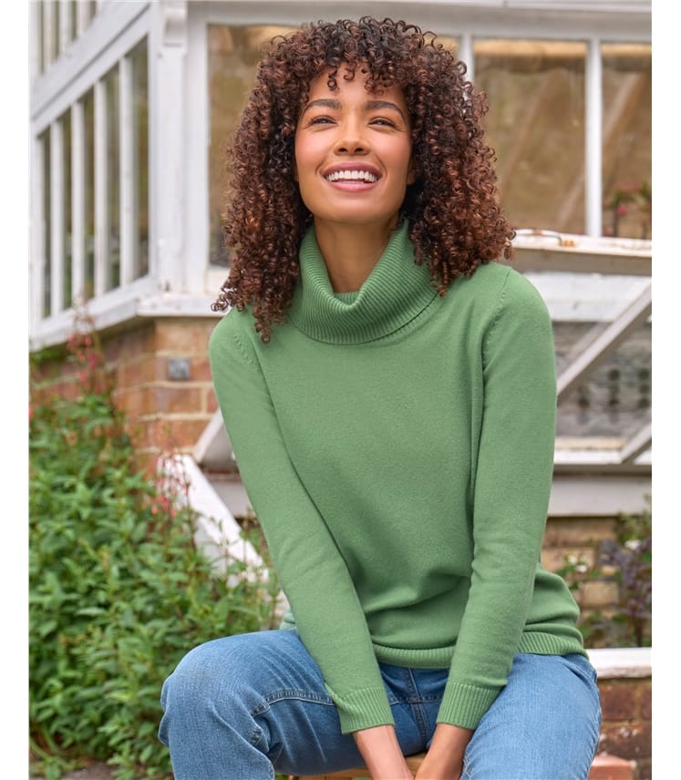 Pullover mit Wasserfallausschnitt aus Kaschmir und Merinowolle für Damen