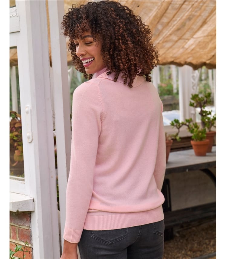 Pullover mit Wasserfallausschnitt aus Kaschmir und Merinowolle für Damen
