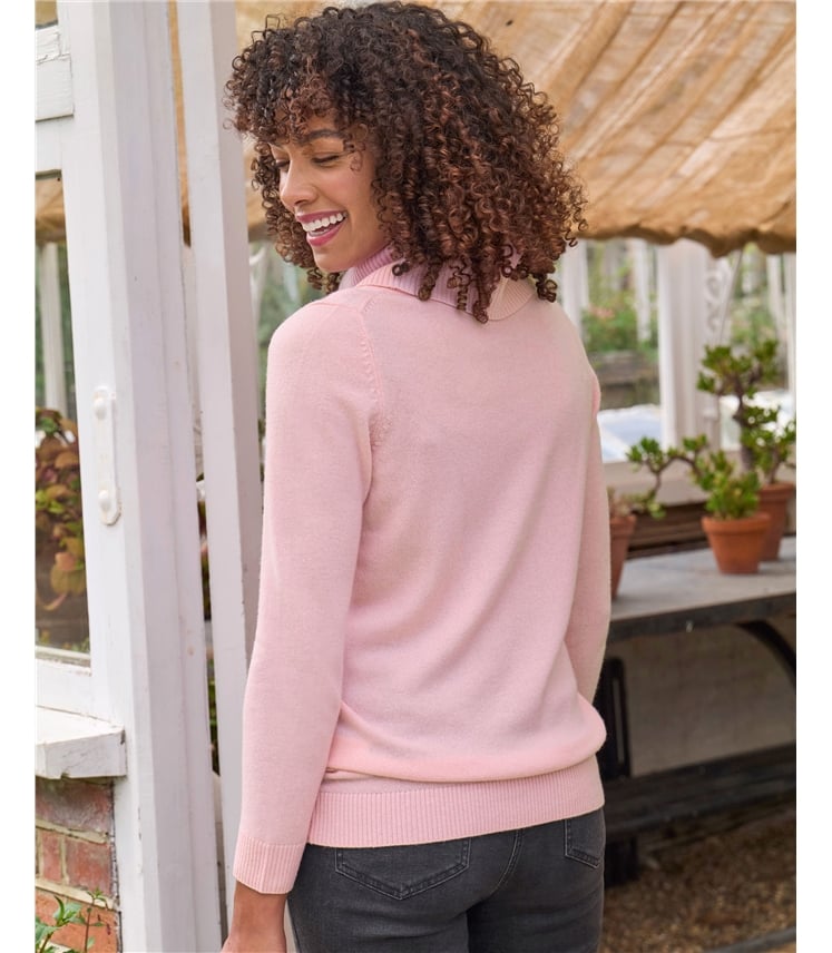 Cashmere And Merino Long Sleeve Cowl Neck Jumper