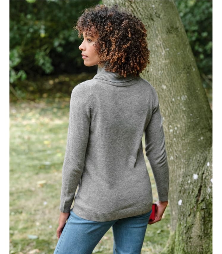 Pullover mit Wasserfallausschnitt aus Kaschmir und Merinowolle für Damen