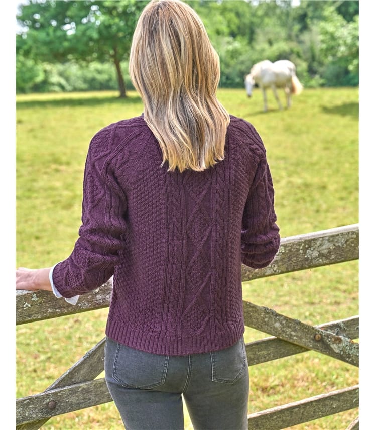 Cable Button Through Cardigan