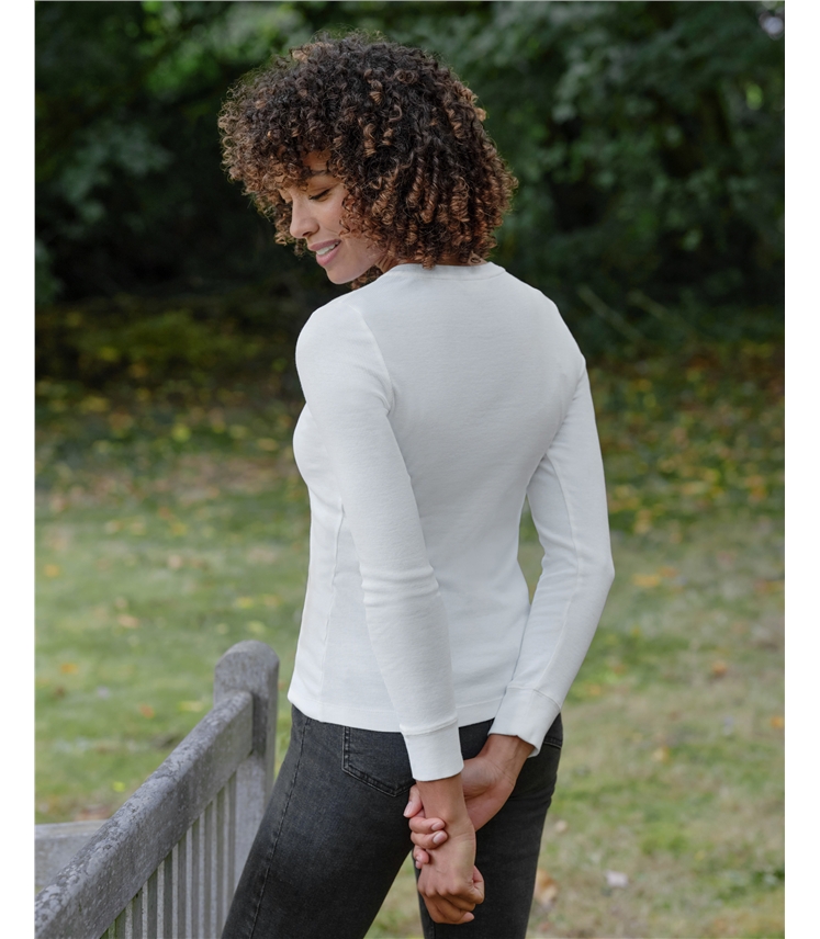 Crew Neck Button Henley