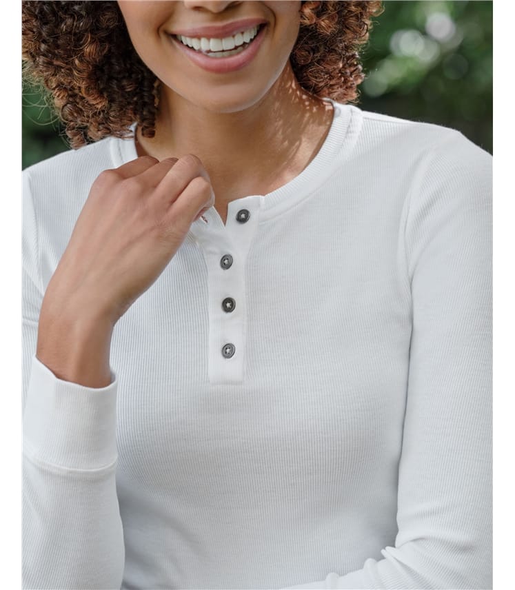 Crew Neck Button Henley