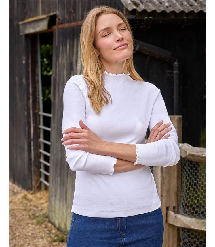 Ribbed Turtle Neck Top