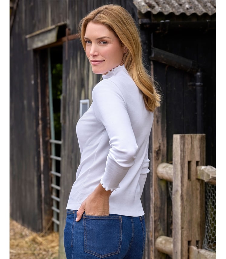 Ribbed Turtle Neck Top