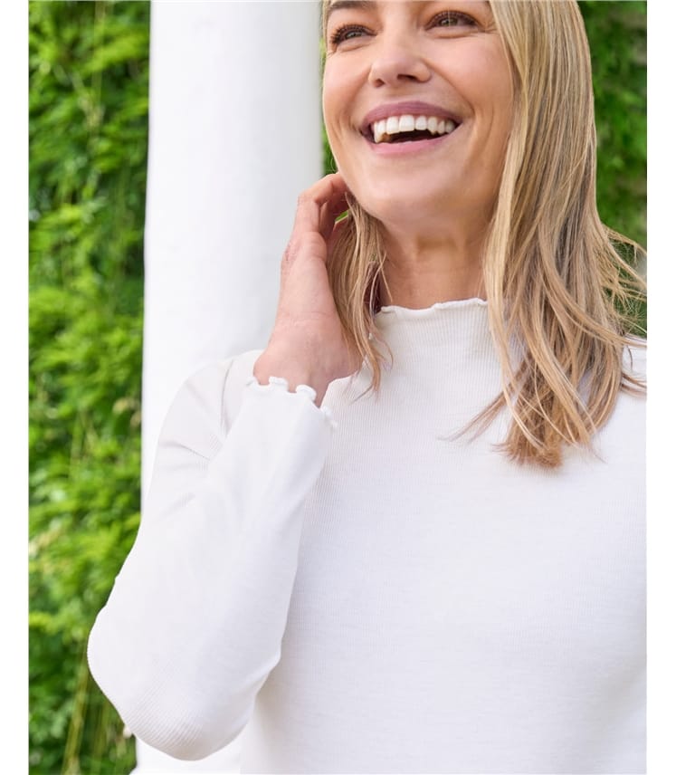 Ribbed Turtle Neck Top