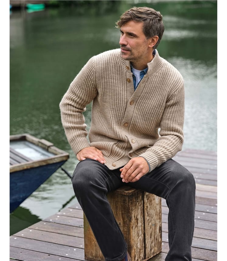 Pure Wool Countryman Button Cardigan