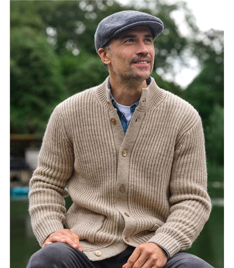 Pure Wool Countryman Button Cardigan