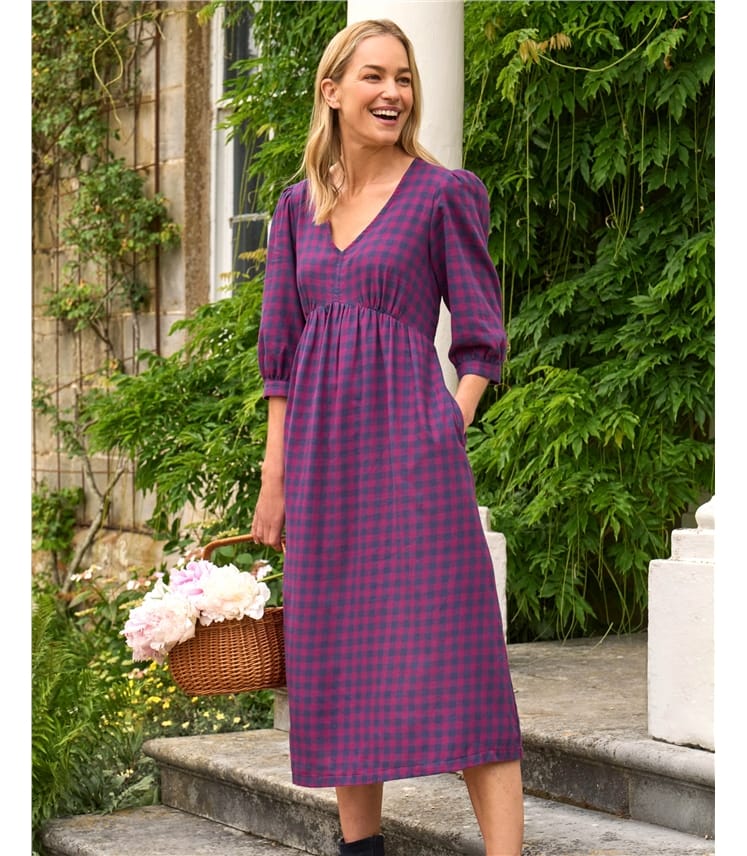 Gingham Check Dress