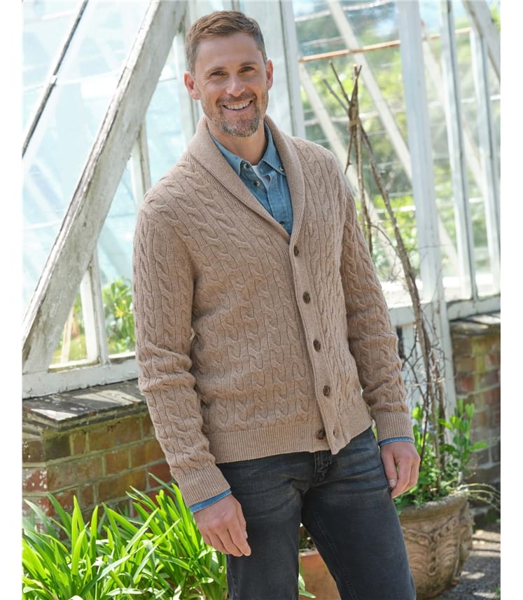 Cable Shawl Cardigan