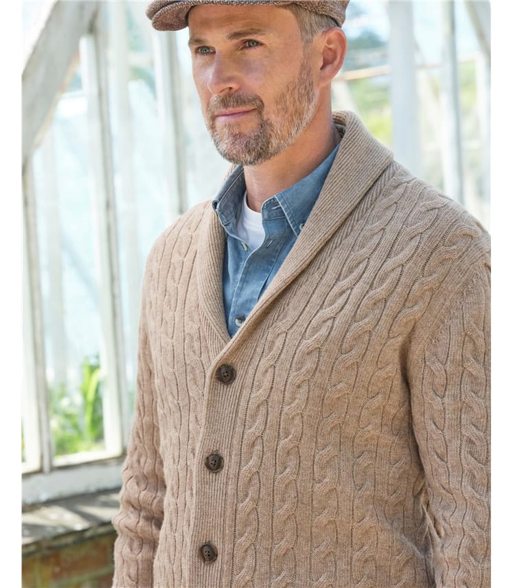 Cable Shawl Cardigan