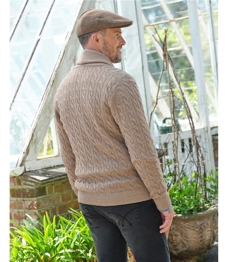 Cable Shawl Cardigan