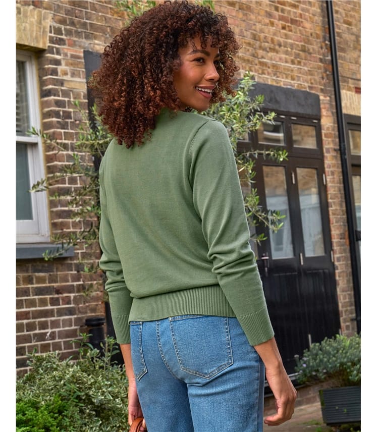 Floral Embroidered Hem Jumper