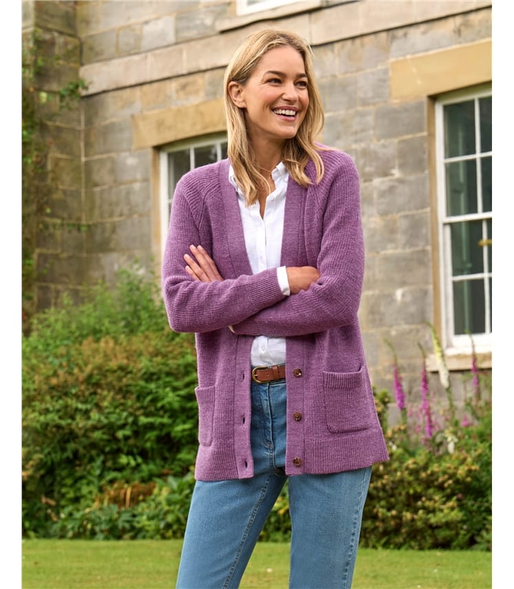 V Neck Boyfriend Pocket Cardigan