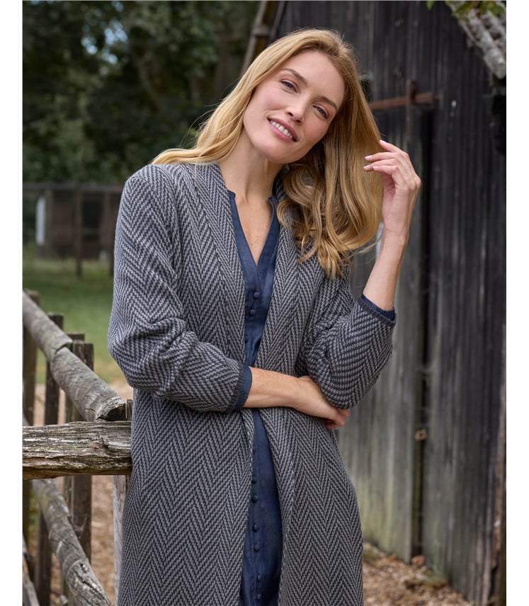 Shawl Collar Edge To Edge Cardigan