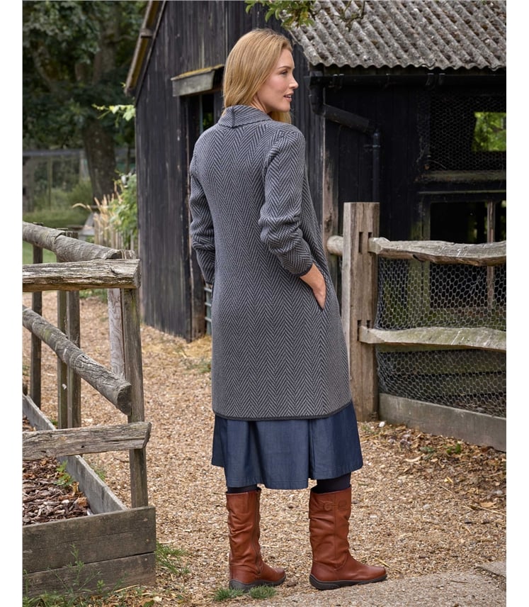Shawl Collar Edge To Edge Cardigan
