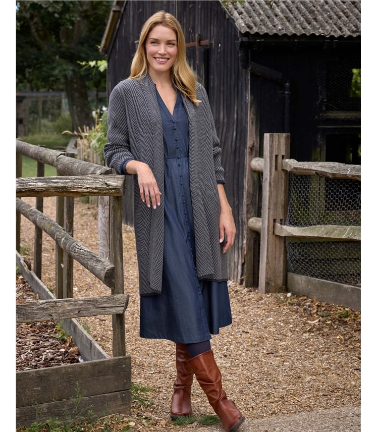 Shawl Collar Edge To Edge Cardigan