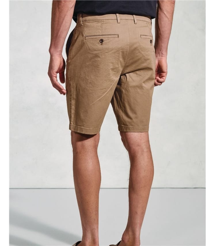 Chinoshorts aus Baumwollstretch