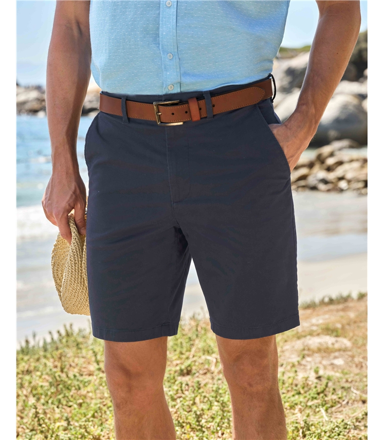 Short chino en coton extensible