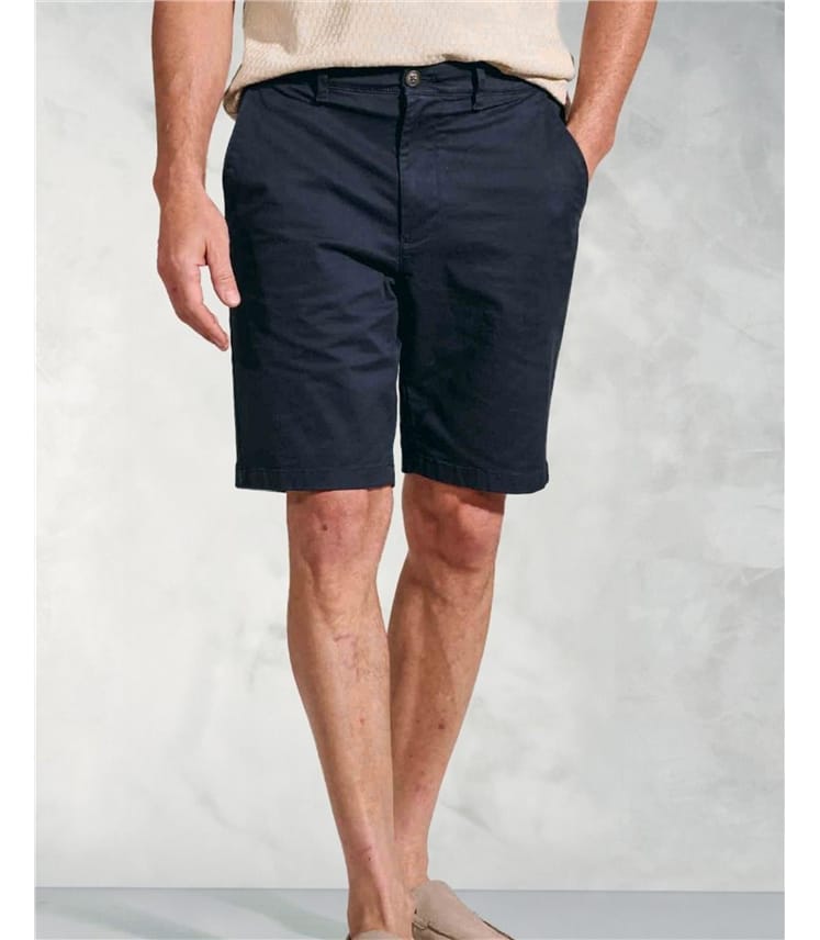 Chinoshorts aus Baumwollstretch