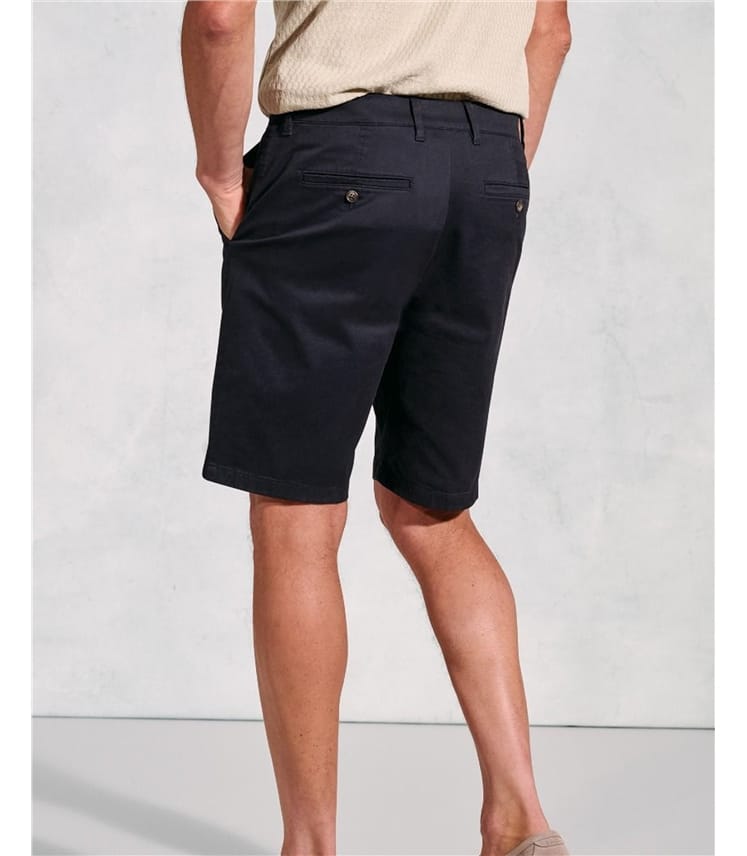 Chinoshorts aus Baumwollstretch