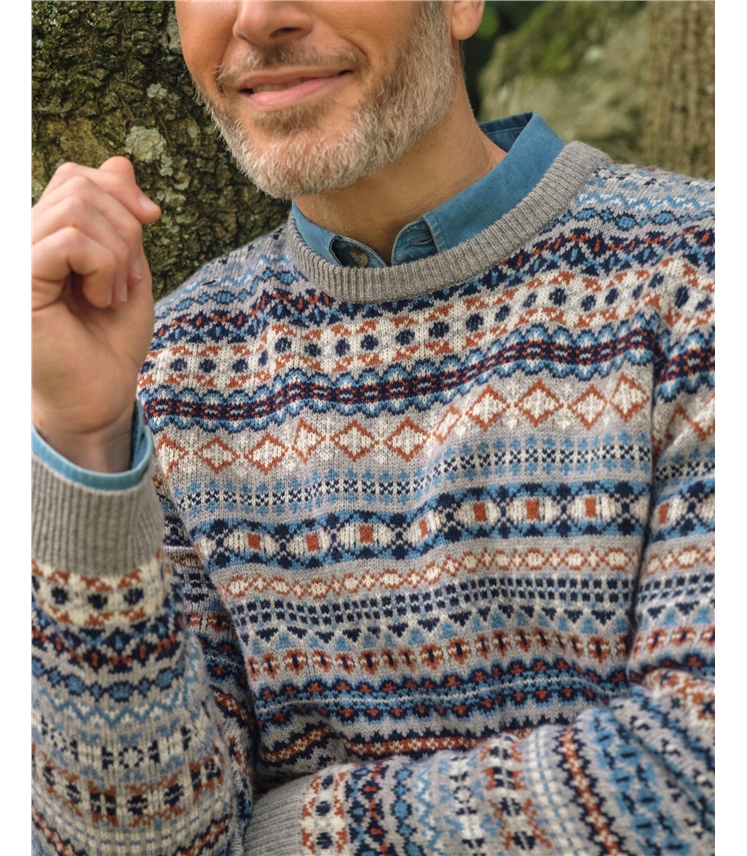 Crew Neck All Over Fairisle Jumper