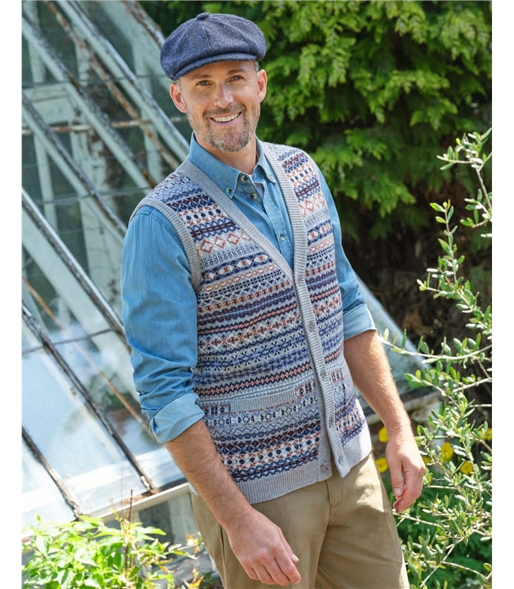 Gestrickte Fairisle-Weste