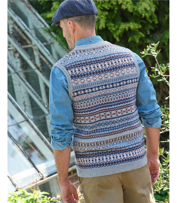 Gestrickte Fairisle-Weste