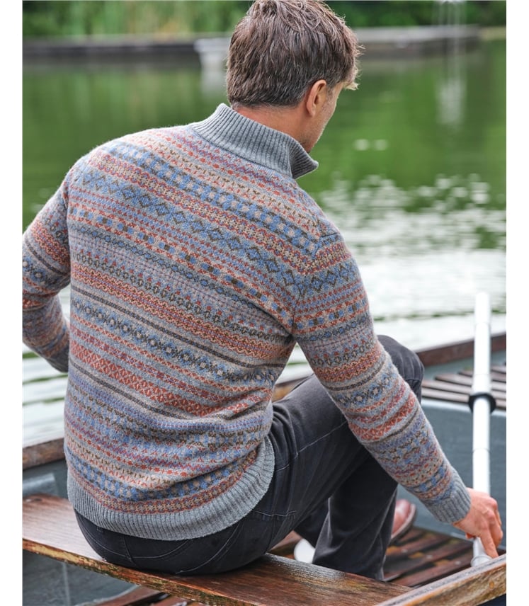 Half Zip Fairisle Jumper