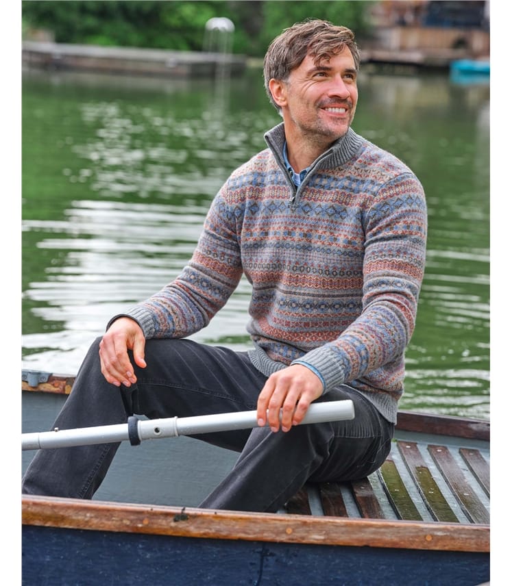 Half Zip Fairisle Jumper