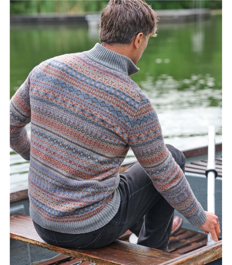 Half Zip Fairisle Jumper