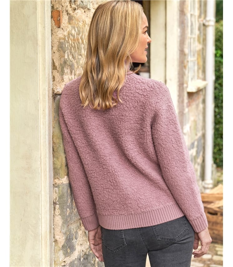 Wool Loop Funnel Neck Jacket