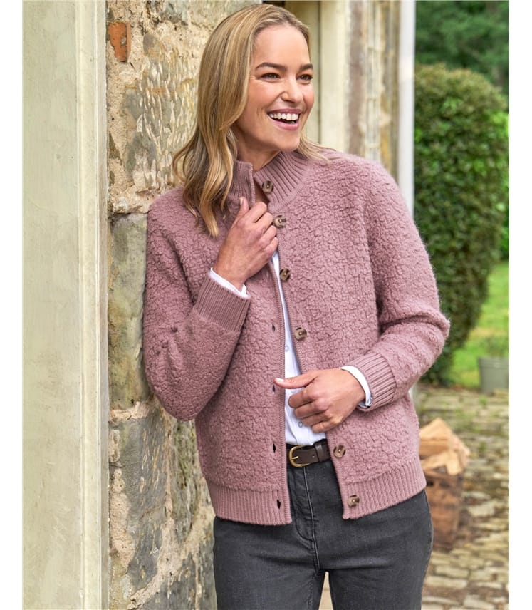 Wool Loop Funnel Neck Jacket