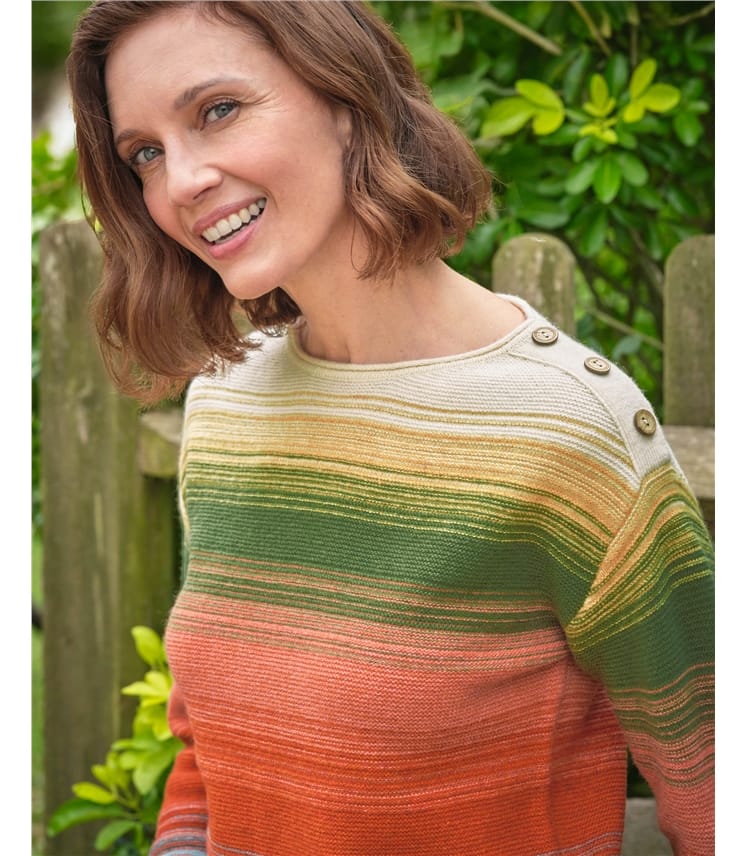 Blended Stripe Boat Neck Jumper