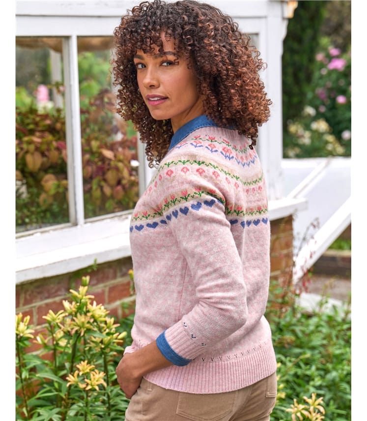 Pretty Floral Fairisle Jumper