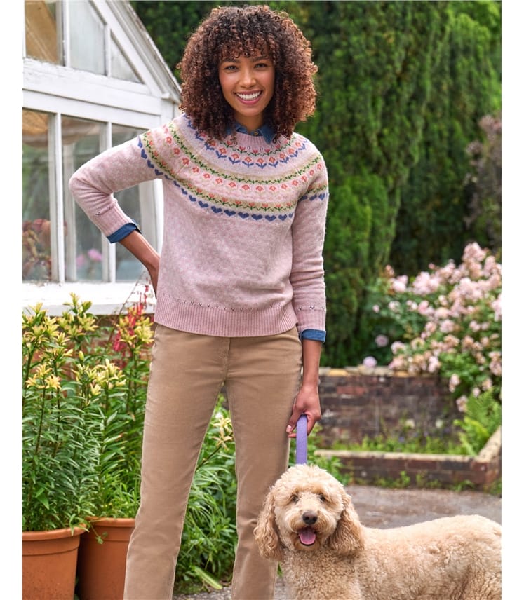Pretty Floral Fairisle Jumper