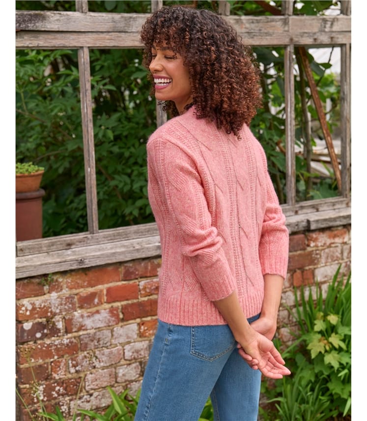 Large Cable Crew Neck Jumper