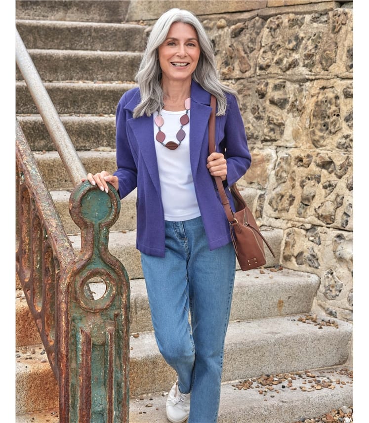 Cotton Blend Biker Jacket