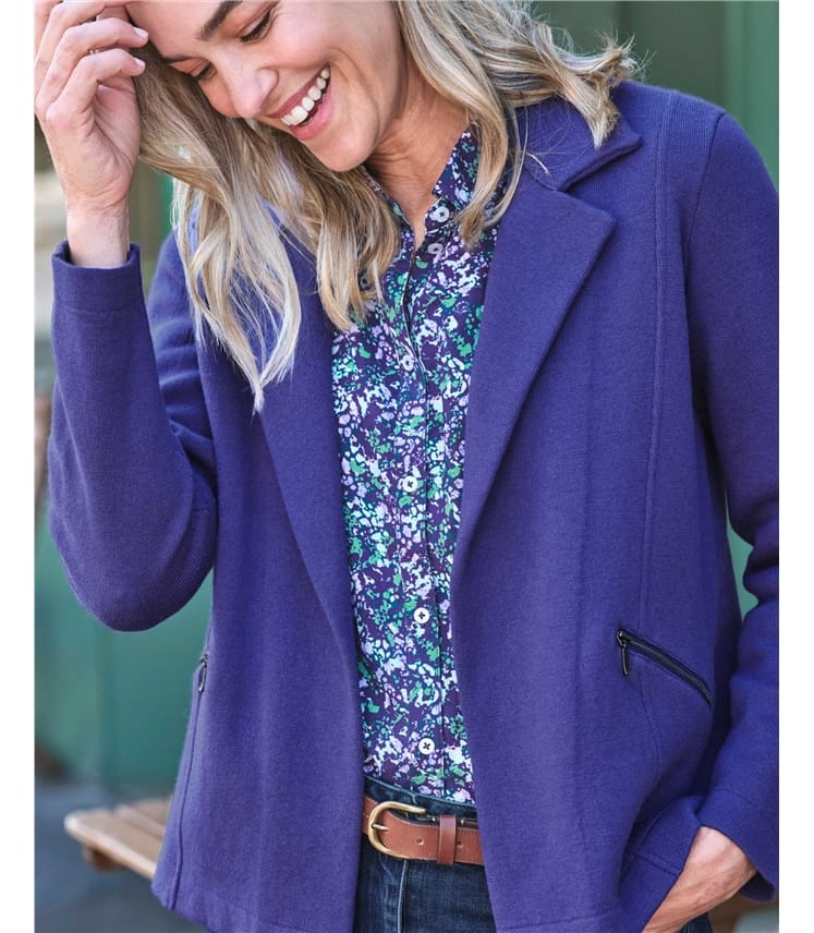 Cotton Blend Biker Jacket