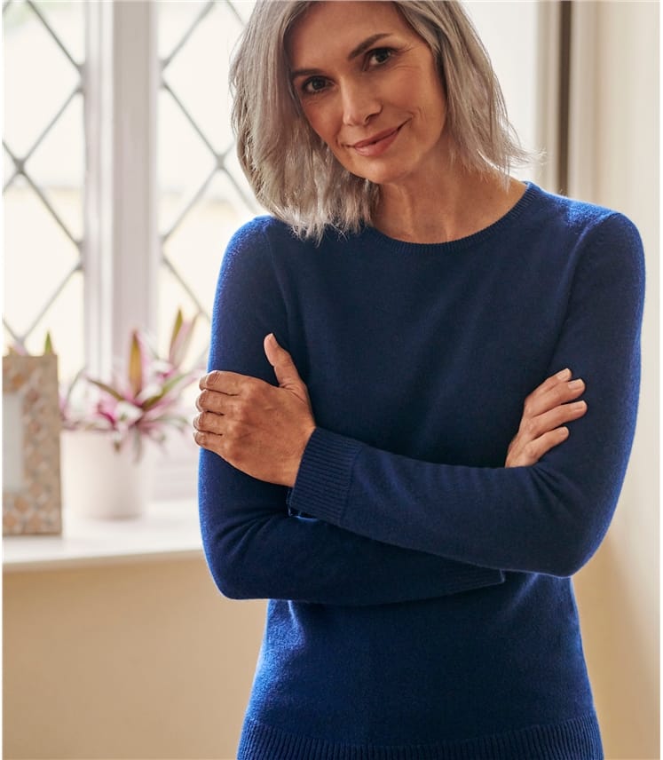 Womens Pure Cashmere Crew Neck Jumper Womens Pure Cashmere Crew Neck Jumper