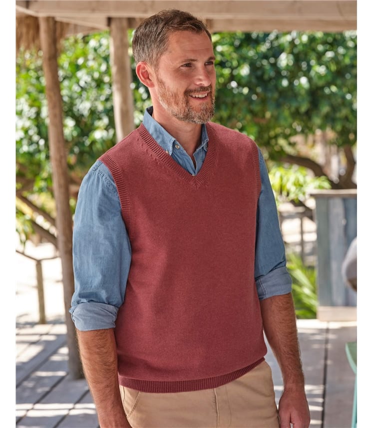 Pull essentiel en coton à col en V - Homme