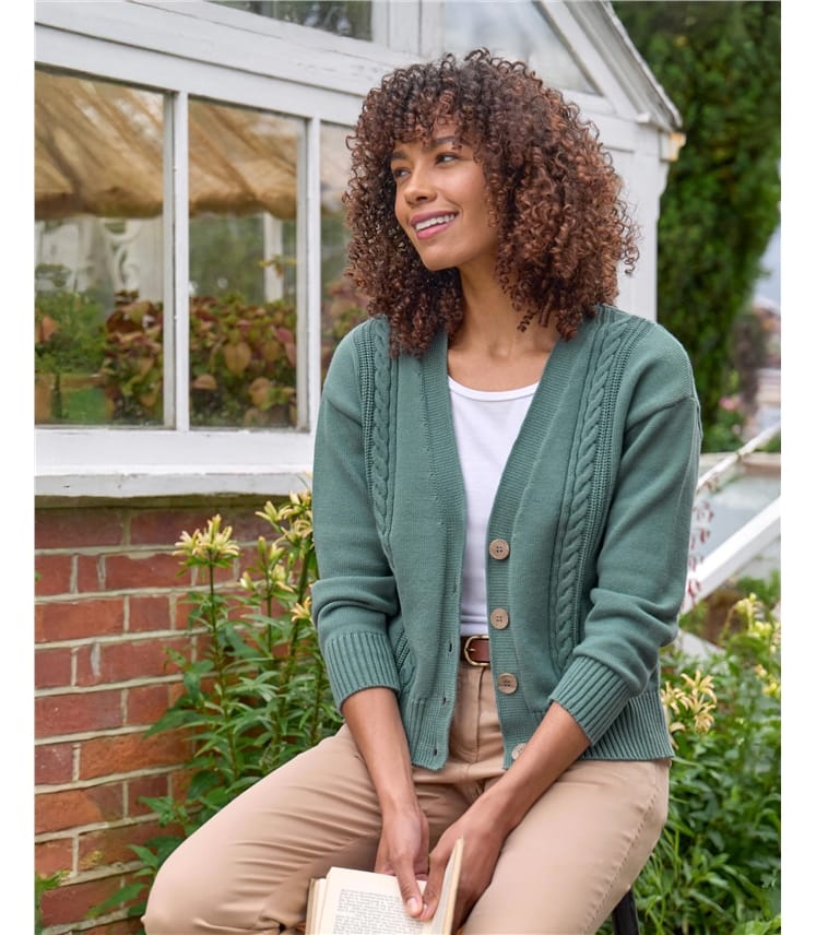 V Neck Cable Jumper