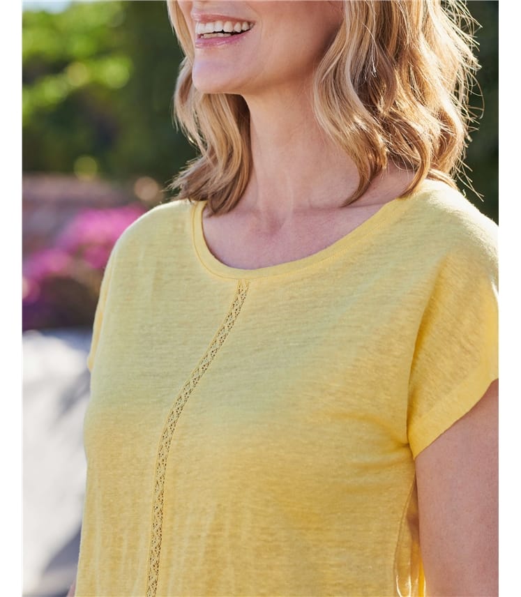 T-Shirt aus Leinen für Damen
