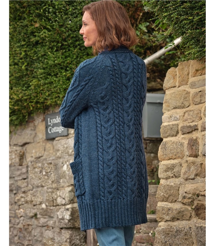 Pure Wool Aran Coatigan