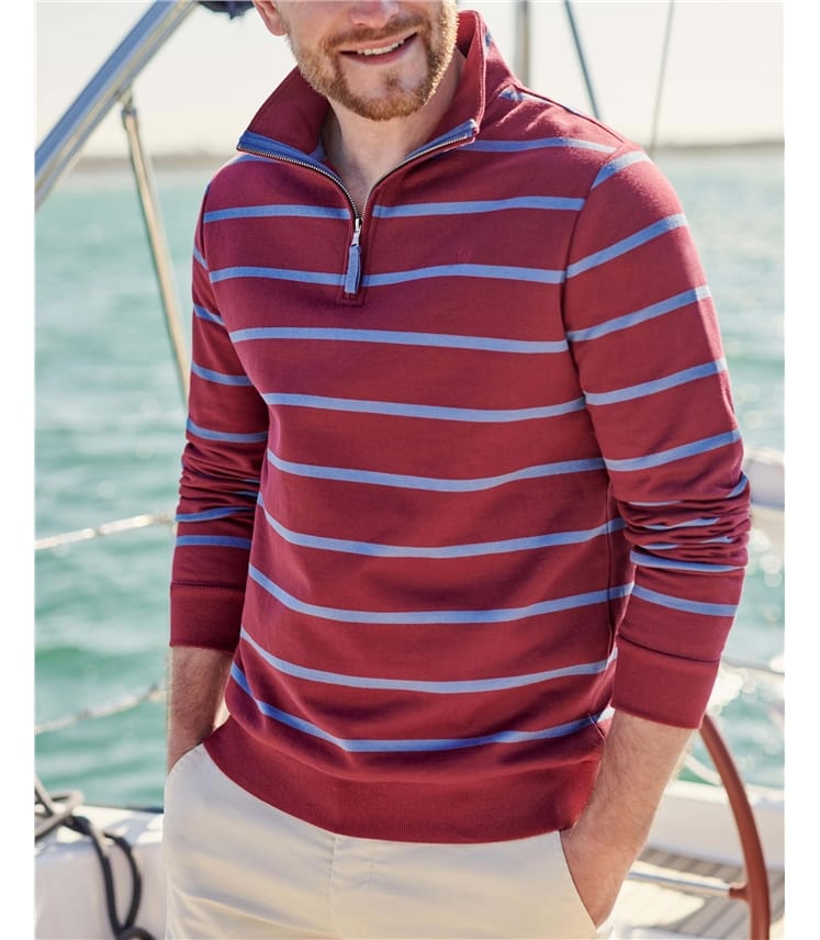 Cotton Half Zip Jumper